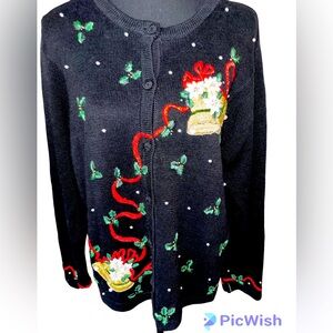 Victoria Jones Christmas holiday festive grandma sweater